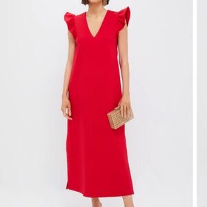 Tuckernuck Pomander Place Red Flutter Sleeve Miko Dress XL NWT